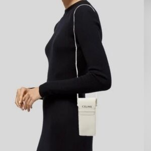 Celine Leather Crossbody Sunglasses Case Phone Pouch Crossbody Bag